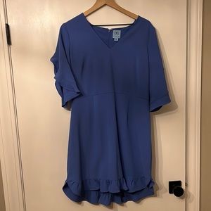 CeCe sleeved periwinkle dress